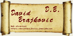 David Brajković vizit kartica